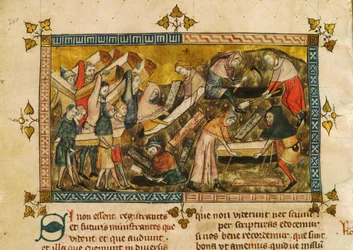 A pestis áldozatainak temetése Tournai-ban, kb. 1353