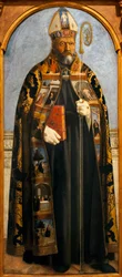 Szent Ágoston - Piero della Francesca (kb. 1415-1492) festménye, tempera fára