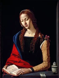 Mária Magdolna. Piero di Cosimo (1461/2-1521) festménye. 1485-1490. Mérete: 72 x 53 cm. Palazzo Barberini, Galleria Nazionale d