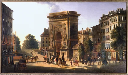 A Boulevard du Temple és a Porte Saint Denis, Párizs, 1810 körül (festmény)