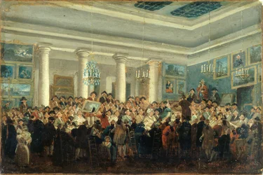 Festmények nyilvános árverése, 1785 körül (olaj, vászon)