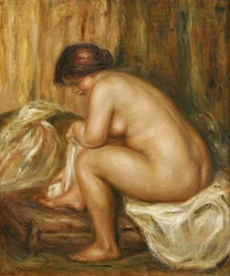 A fürdő után, 1900 körül