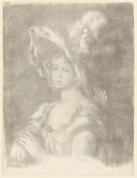 Amélie Laurent Dieterlé, 1899 körül (litográfia törtfehér vattás papírra)
