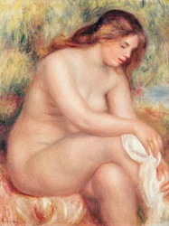Törölköző fürdőző nő, kb. 1910