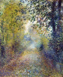 ""Az erdőben"" (az erdőben) Pierre Auguste Renoir (1841-1919) festménye 1880 Méret: 55,8x46,3 cm Nemzeti Nyugati Művészeti Múzeum, Tokió