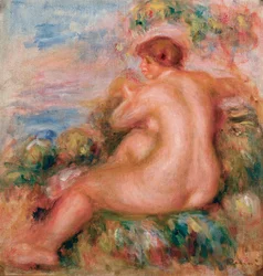 Női akt egy tájban, 1915