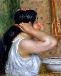 Haját fésülő lány, 1907-8