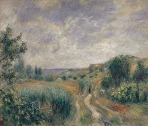 Táj Essoyes közelében Táj két figurával a füvön, 1892.