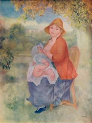 Madame Renoir szoptatja gyermekét, c1885 1932