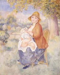 Anya és gyermeke, Szülés, 1886