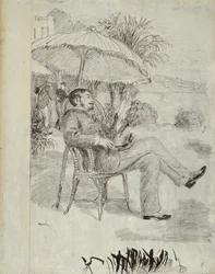 Egy bordigherai szálloda teraszán: A festő, Jean Martin véleményezi az 1881-es törvényjavaslatát