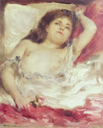 Félmeztelen nő az ágyban: A rózsa, 1872 előtt