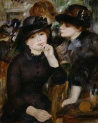 Két feketébe öltözött lány, 1880-1882