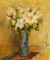 Liliomok és rózsák váza, 1870 körül