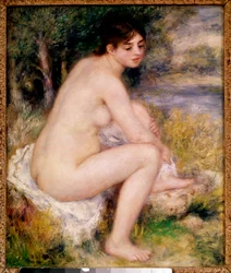 Női akt tájban, Pierre Auguste Renoir (1841-1919) festménye, 1883, Párizs, Musée d