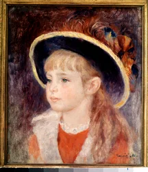 Fiatal lány kék kalapban: Jeanne (Jane) Henriot (1878-1900) portréja, a halott brulee élve a Comedie Francaise tüzében március 9-én