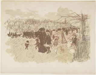 sugárút a Bois de Boulogne-ban, kb. 1898 (1899-ben jelent meg)