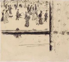 Boulevard des Batignolles, 1896-1898 körül (ecset és fekete tinta a papíron)