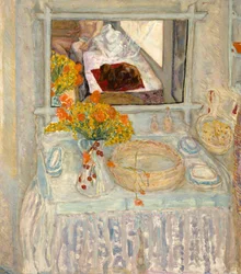 Fenntartó asztal tükörrel, 1913 körül (olaj, vászon)