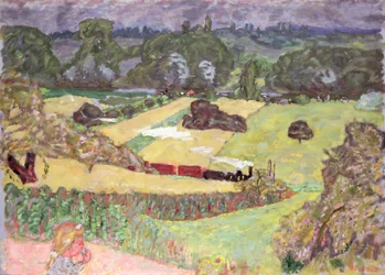 Táj tehervonattal, 1909