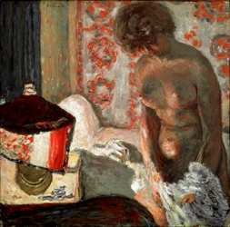 Akt a lámpánál Pierre Bonnard festménye (1867-1947) 1910-1911 Méret: 75,5x75 cm Bern, Hans R. Hahnloser gyűjtemény