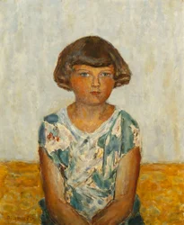 Egy fiatal lány portréja; Egy fiatal lány portréja, 1924 körül (olaj, vászon)