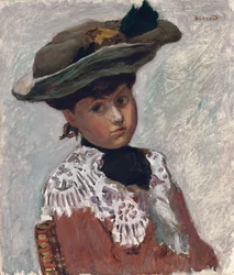 Fiatal nő portréja vagy a kalap; Egy fiatal nő portréja (The Hat), 1905 körül (olaj, vászon a fedélzeten)