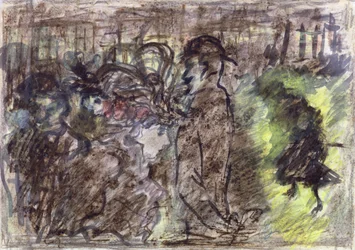 A tér, este, 1899 (pasztell, wc és tinta papíron)