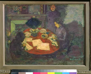 Lámpa alatt, 1899 (olaj, karton)