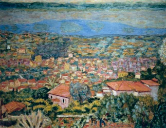 Kilátás a Le Cannet-re, tetők (Alpes Maritimes, Provence-Alpes-Côte d