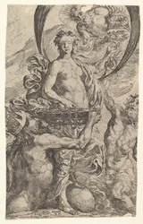A Jupiter, a Plútó és a Neptunusz gazdagságukat felajánlják a szerencsének, 1624.