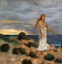 Nő a tengerparton, 1887.