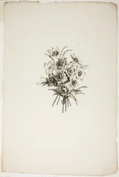 Csokor nárciszokkal, a Különféle virágcsokrok gyűjteményéből, Jean Pillement találta ki és rajzolta, és P. C. Canot gravírozta