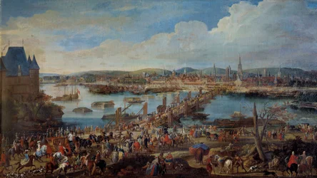 Rouen városának kilátása a Saint Sever Detail-ból. Pierre Denis Martin (1663-1742) festménye 18. század V. 0,78x1,98 m Rouen musee des Beaux Arts