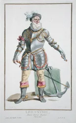 Robert Dudley (1533-88), Leicester grófja, a „Recueil des Estampes, représentant les Rangs et les Dignités, suivant le Costume de toutes les Nations existantes” című, 1780-ban kiadott műből