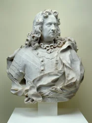 Hessen-Kasseli Károly gróf mellszobra, 1714 carrara márvány