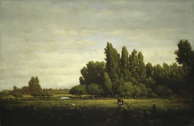 Fákkal határolt rét, kb. 1845.