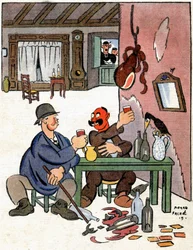 Alkoholisták vidéken, 1922 körül (illusztráció)