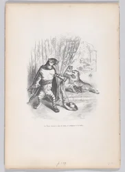 A Tigris lopva lépett be, a tőrrel a kezében a Jelenetek a közlegényből a..., kb. 1837-47.