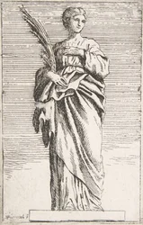 Álló női alak, kb. 1739-40., kb. 1739-40.