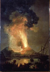 A Vezúv kitörése. Pierre-Jacques (Pierre Jacques) Volaire (A Volaire-lovag) festménye (1729-1802) Olaj, vászon, 242 x 163 cm