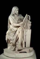 Nicolas Poussin francia festő (1594-1660) Pierre Julien (1731-1804) márványszobra 1804 V. 1,64x1,01 m Párizs, Louvre Múzeum
