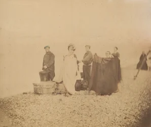 [La Comtesse csoportjával a sziklás tengerparton], 1860-as évek.