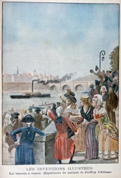 Pyroscaphe lapátos gőzös, 1783, 1900