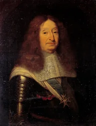 Cesar, Vendome és Beaufort herceg (1594-1665) portréja, Pierre Mignard hajózási felügyelője (1612-1695) 17. századi nap. 0,81x0,63 m Versailles, msueee du chateau