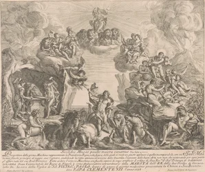 Az 1738-as Prima Macchina Kínában: A királyi gondviselés allegóriája