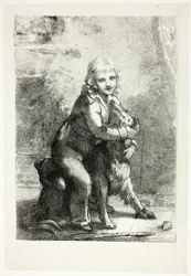 Gyermek kutyával