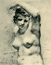 Egy karját felemelő női akt, c1800, „Marguerite”, 1943.