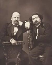Émile Erckmann francia író, 1822-1899 és Alexandre Chatrian francia író, 1826-1890, c. 1876
