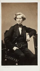 Hector Berlioz zeneszerző portréja 1803-1869, 1860 körül.